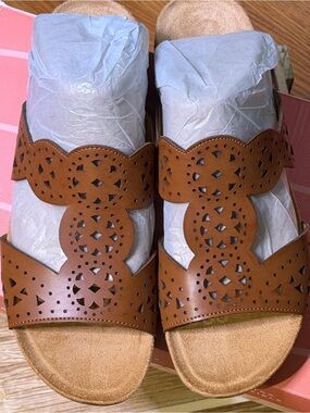 Easy Spirit Brixton 3 Women’s Sandals New In Box Medium Brown Sz 9.5